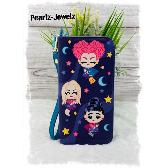 Loungefly Disney Hocus Pocus Chibi Tech Wallet Wristlet BoxLunch NWT